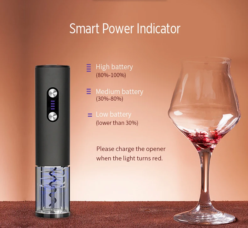 Innovative Kitchen & Tabletop Gadgets Electronic Corkscrew Wine Opener with Fast Opening Opener Trending Products