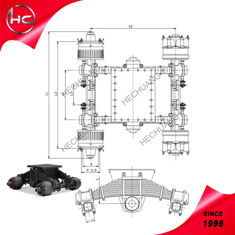 suspension trailer boogie axle super 30 boogie for trailer