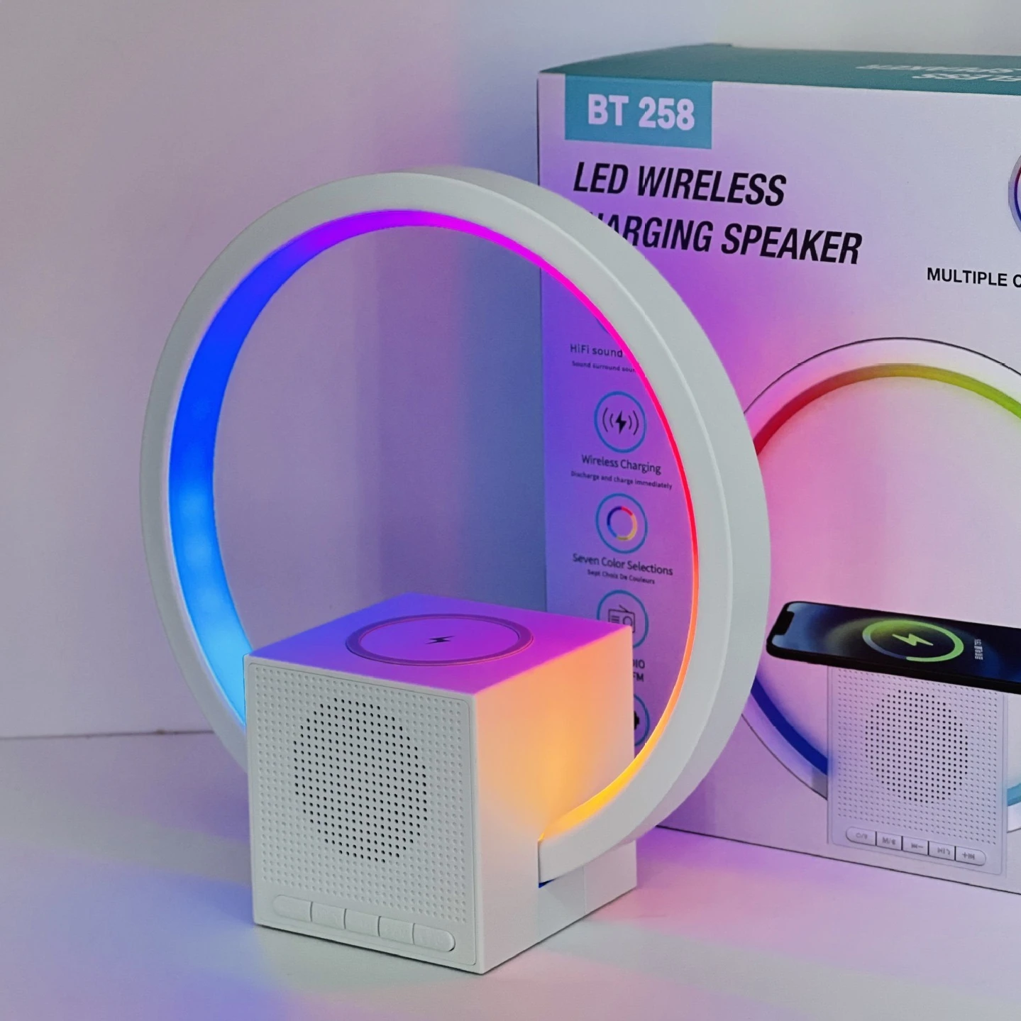 alarm clock 15w fast charging   wireless charger bedside lamp 3 in 1 wireless charger for android