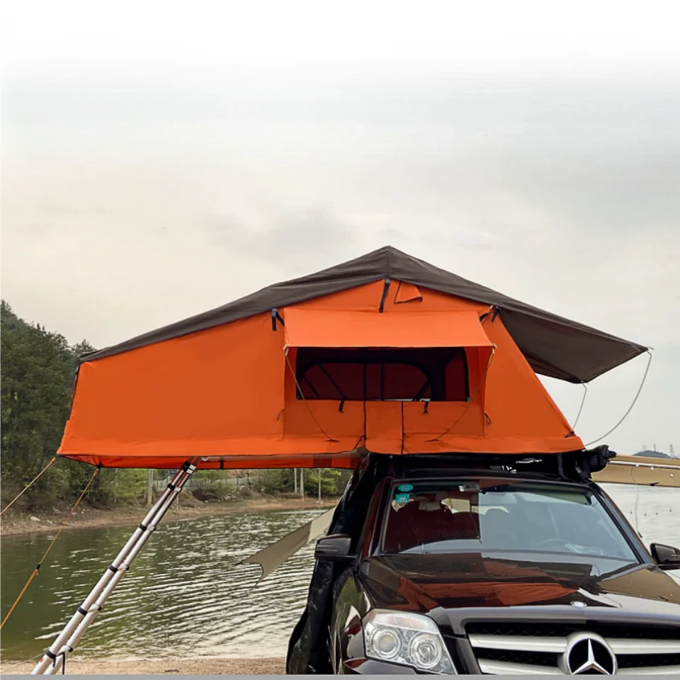 Camping 3-5 Person Expanded Rooftop Tent Car Folding Cover Tent Soft Shell Roof Top Tent