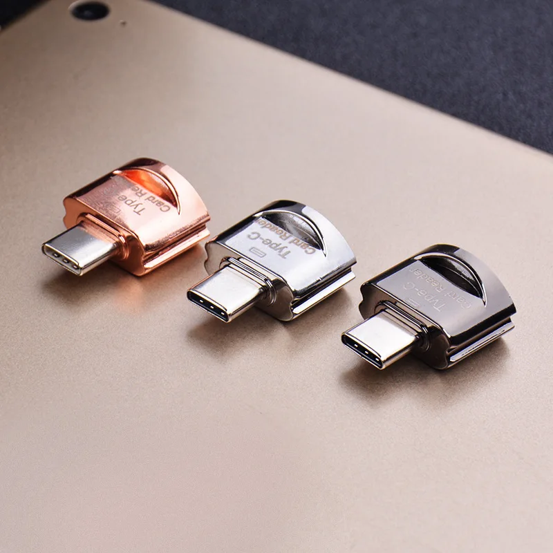 Portable Zinc Alloy Shell Memorias Tf Otg Micro Usb Flash Drive Type-c Type C Card Reader For Mobile Phone Adapter With Otg