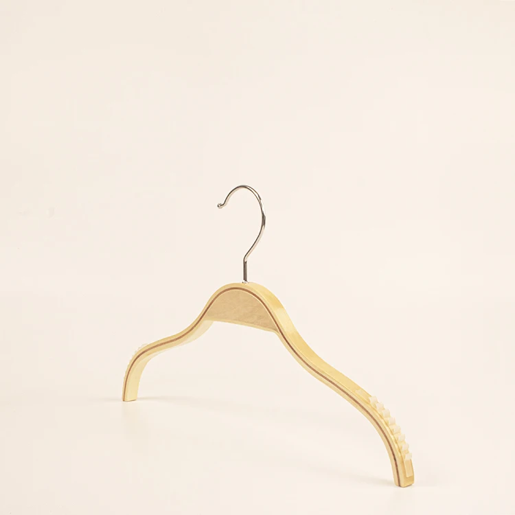 Wuhan New Rainbow Coat Hangers Child Baby Wood for Wardrobe Outdoor High Quality Kid Baby Wood Hangers