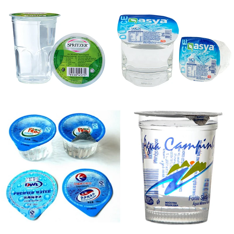 Fully automatic sterilization and disinfection washing cup drinking water/jelly/beverage liquid filling and sealing machine