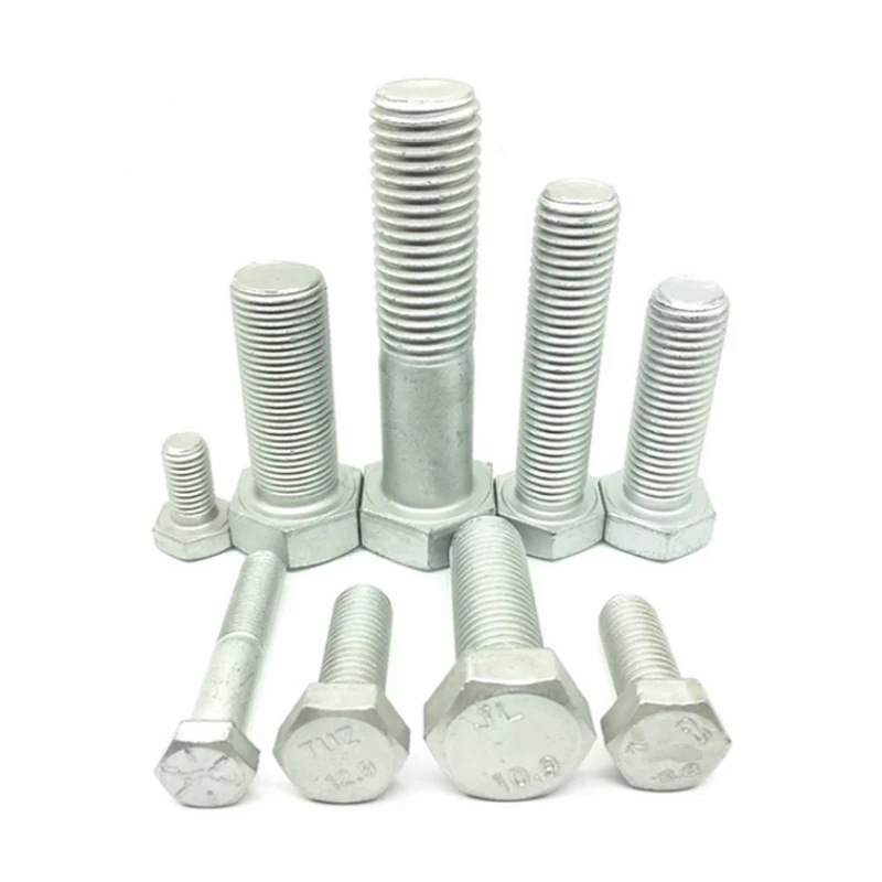 Grade 12.9 Customized High Strength Galvanized Steel Dacromet Hex Bolt DIN933