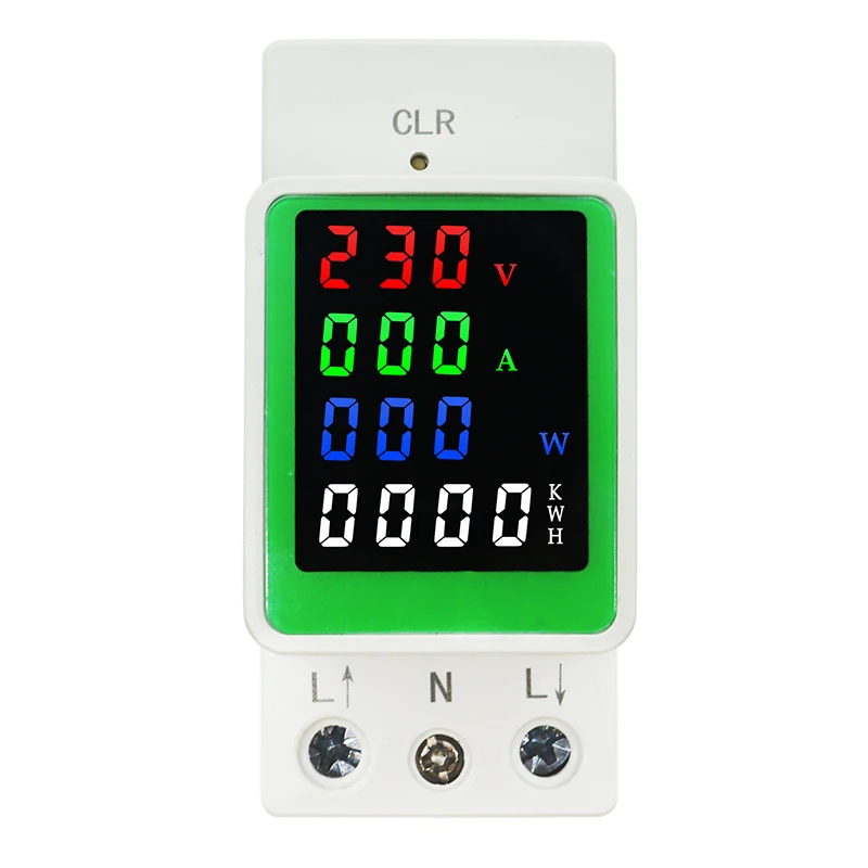 VOLT AMP Voltmeter Ammeter Wattmeter Din Rail LED 220V 100A Voltage Current KWH Electric Energy Monitor Meter