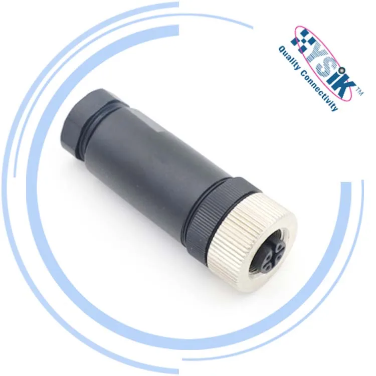 Hot Selling Field Assembly M12 Plastic Plug PG7 PG9 Male Female 2 3 4 5 8 Pin M12 Connector Screw joint Round M12 Connector