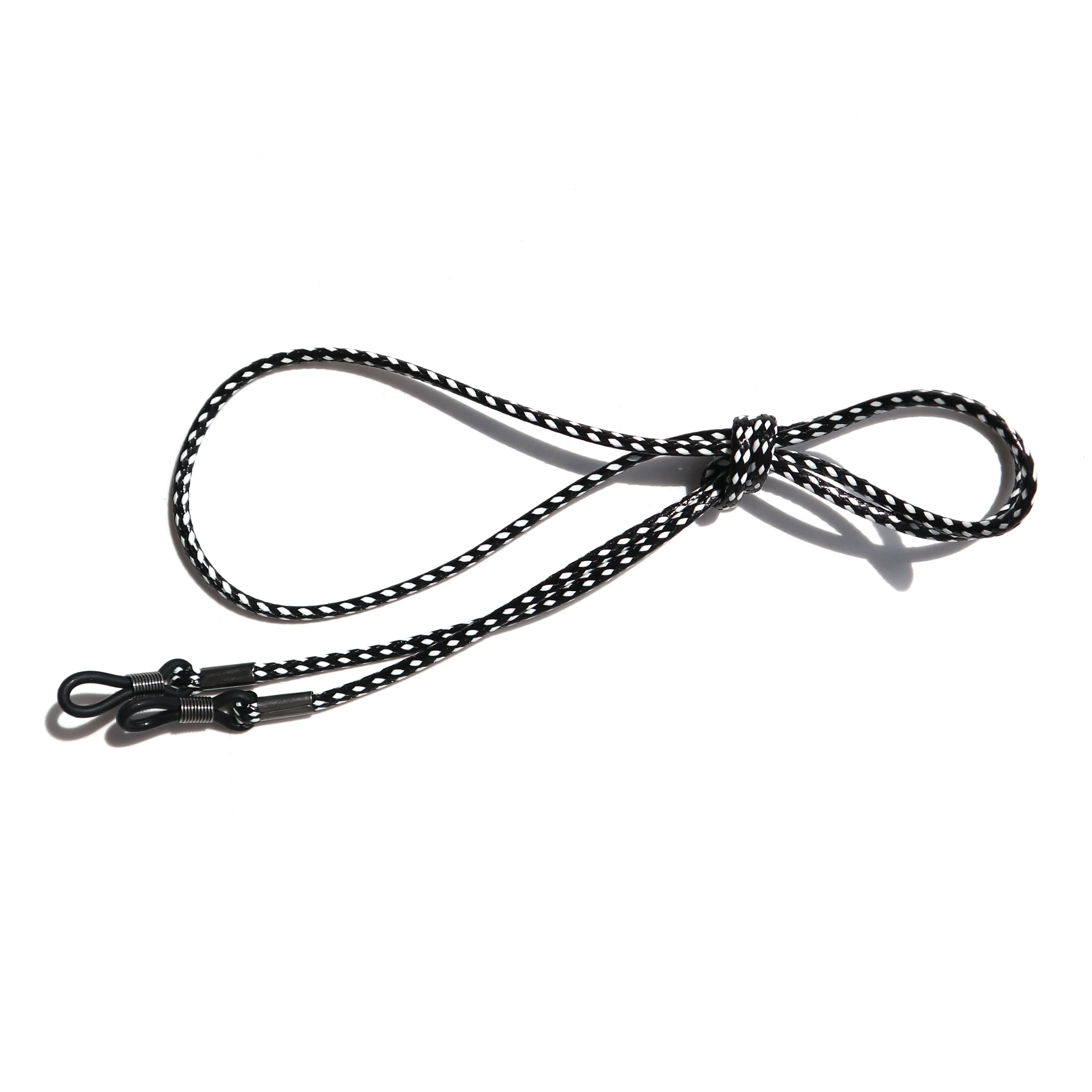 Black and White Glasses Rope Flexible Sunglass Rope Chain Wholesale Eyeglass Chain Soft Eyeglass Neck Rope Cord Stock Lanyard