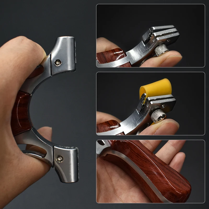 PIAOYU High Quality Solid Wood Patch Slingshot Resin Bow Hunting Outdoor Competition Shooting Powerful Slingshot for Hunting