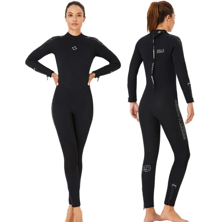 2021 New Design One-Piece Warmth Back Wrist Ankle Zipper Neoprene Wet Suits  Female  Wetsuits  for Women