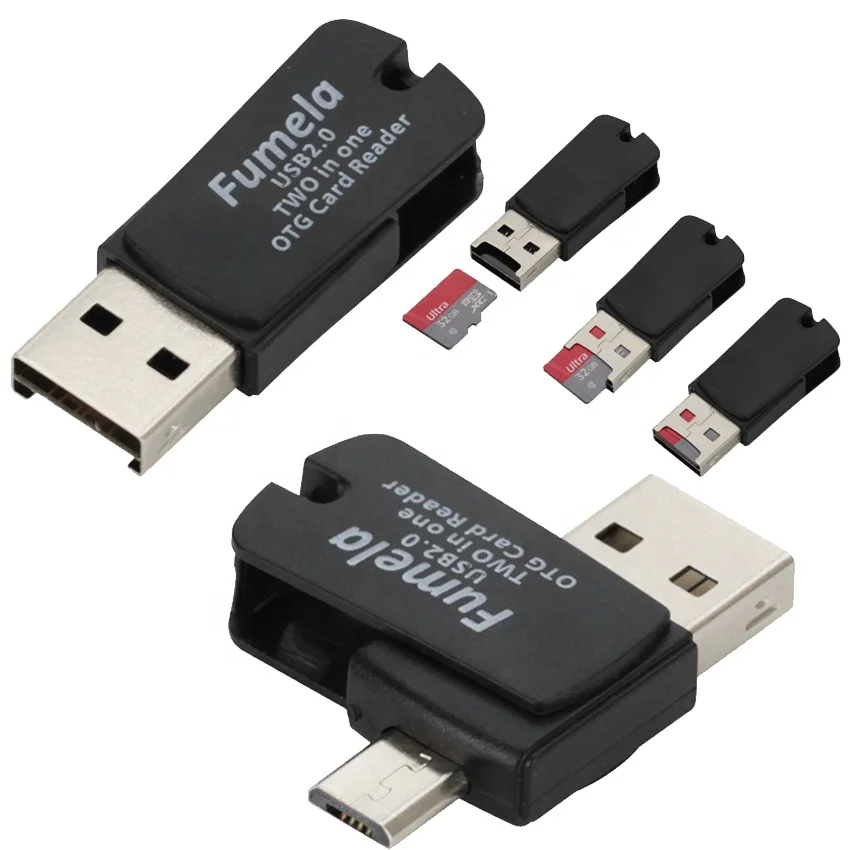  Мини Micro USB 2 0 OTG адаптер + SD TF кардридер для телефонов Android внешний