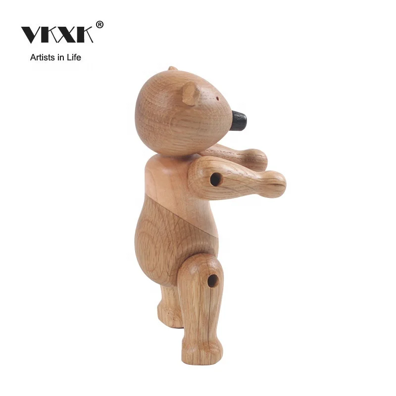 
High quality wholesale cute wooden bear arts and crafts for gifts 