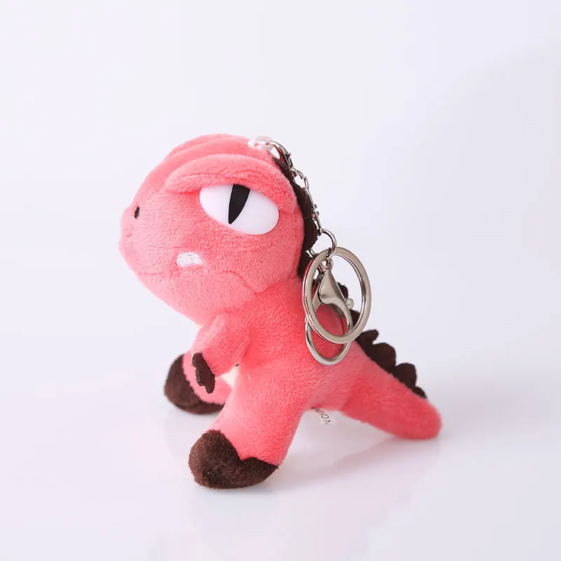 M290 Ins Cute Wang Chenyi The same small dinosaur key chain pendant doll 4-inch T-Rex buck tooth plush toy keychain