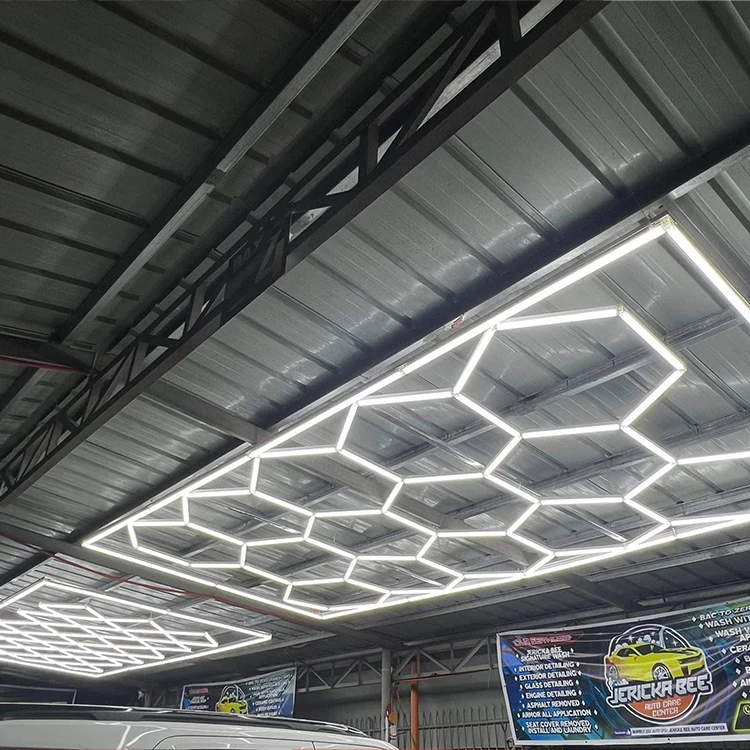 SUEZ New popular size hexagonal led light customizable workshop car hexagon light  LED hexagonal led