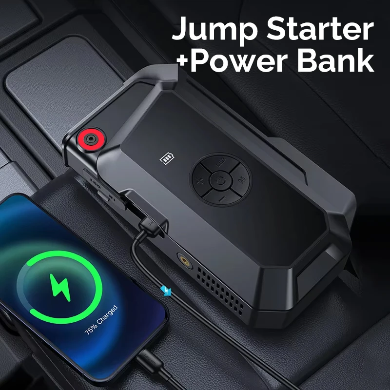 2024 Hot Sale Car Jump Starter&Power Bank&Air Pump 8000mAh Portable Car Battery Starter