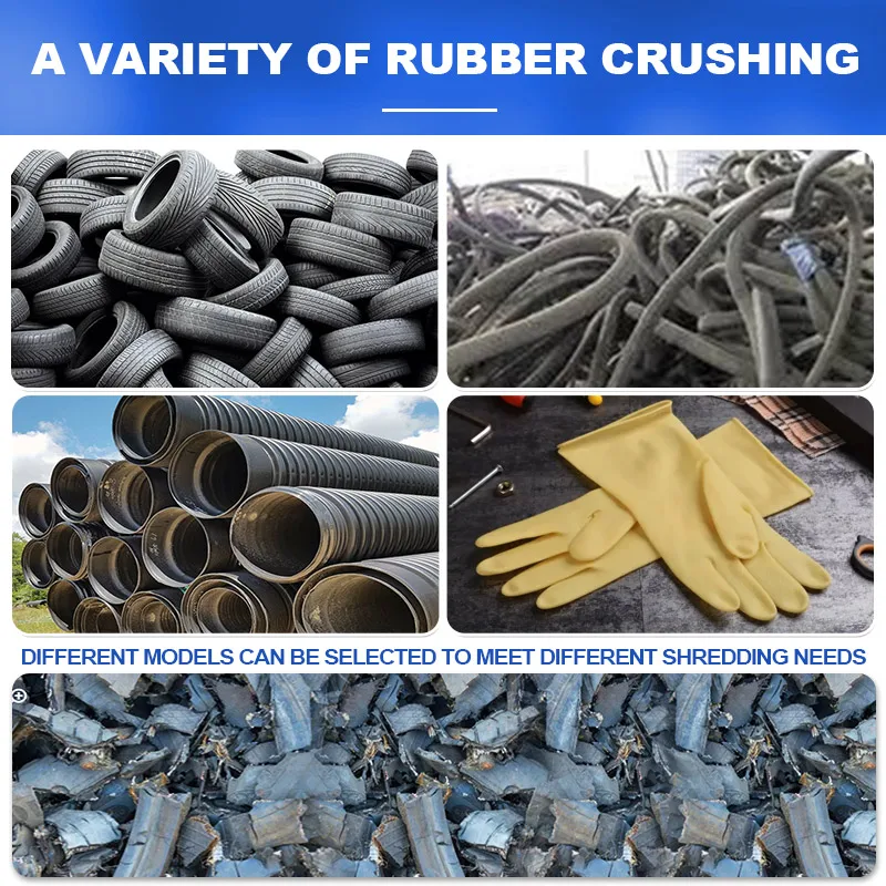Heavy duty steel waste crumb rubber tyre shredder recyle machinery