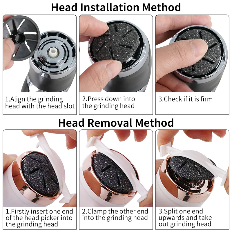 Portable Electric Callus Remover for Feet Rechargeable LCD Display Waterproof File for Foot Care Deadskin Trimmer Pedicure Kit