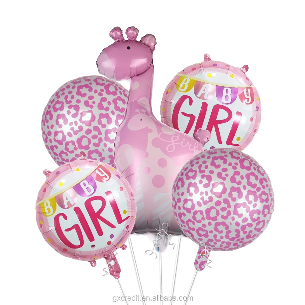 New product idea CRD assorted cute designs  kids birthday party balloon kit set 5pcs /bag balon wholesale