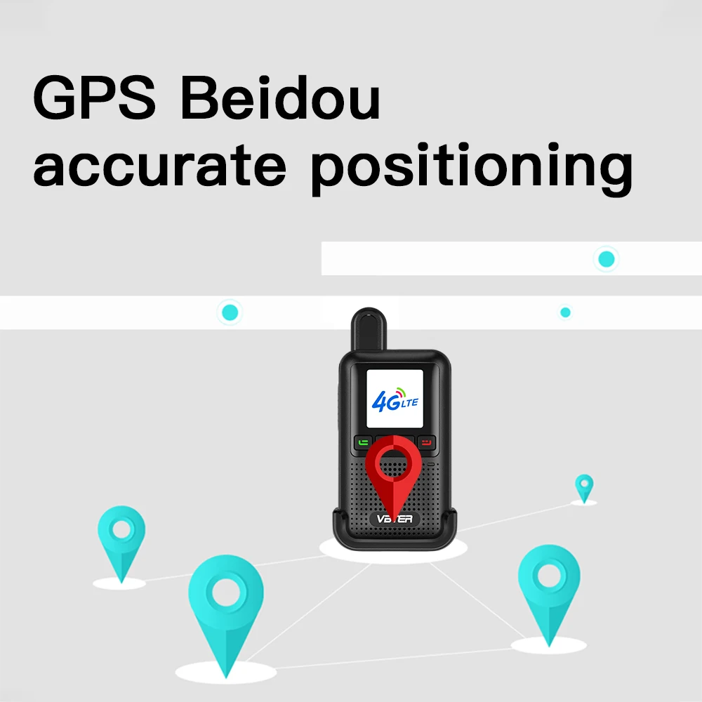 VBTER WBT-6.0 Positioning Version Global 4G POC Walkie Talkie GPS Rapid Intercom Unlimited Ran 5000km Covera POC Sim Card