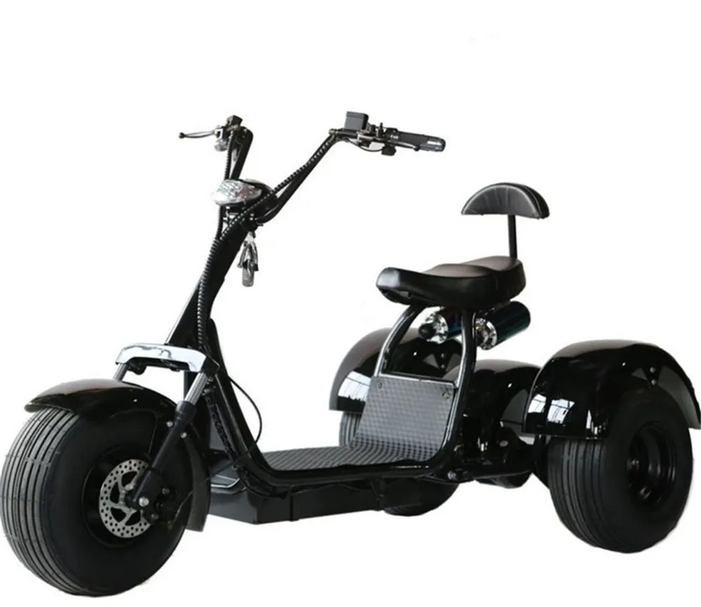 Smarda customized citycoco electric 3 wheel mobility scooter with 2 seats for adult
