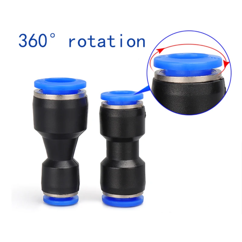 4mm Straight Plastic Quick Release Connectors Air Line Pneumatic Quick Connector Fittings Kit Push to Connect Fittings