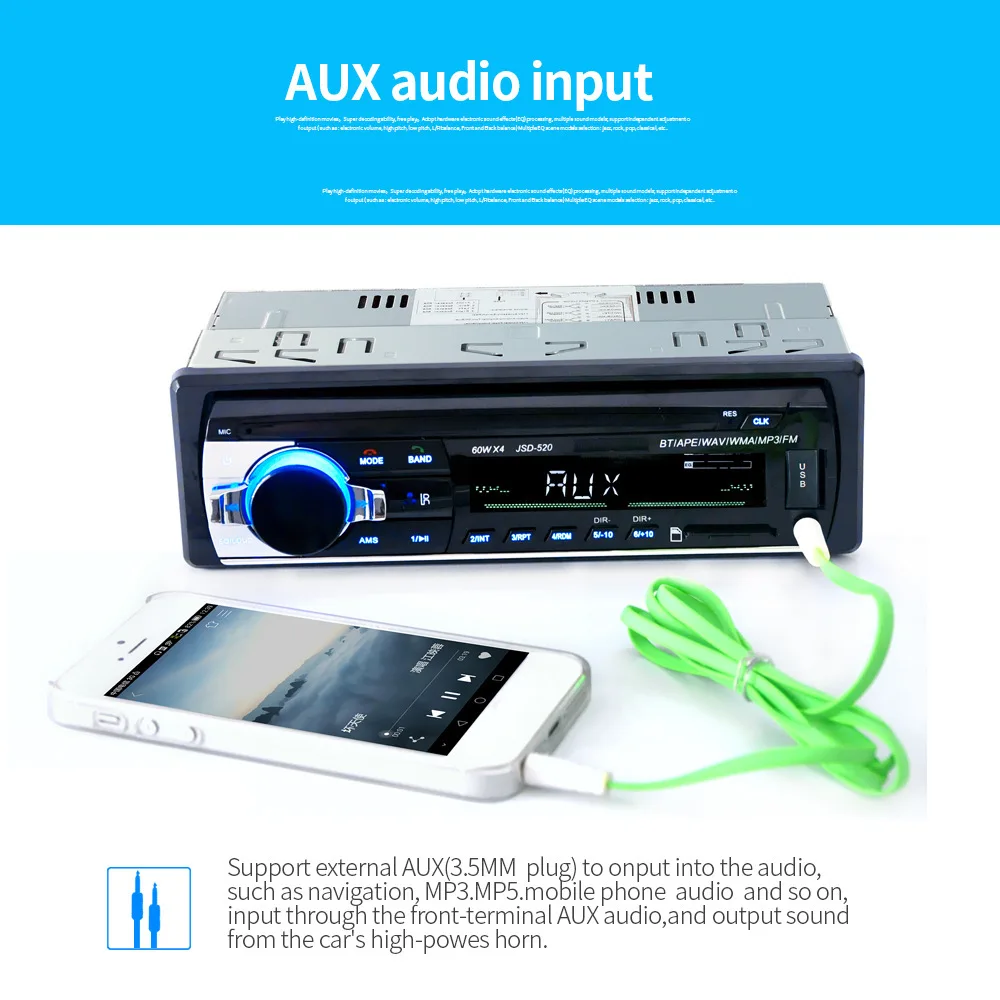 Оптовая продажа Автомобильный MP3-плеер радио 1din автомобильный стерео аудиоплеер
