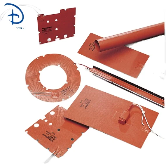 DZ  24v DC flexible silicone rubber drum heater with thermostat