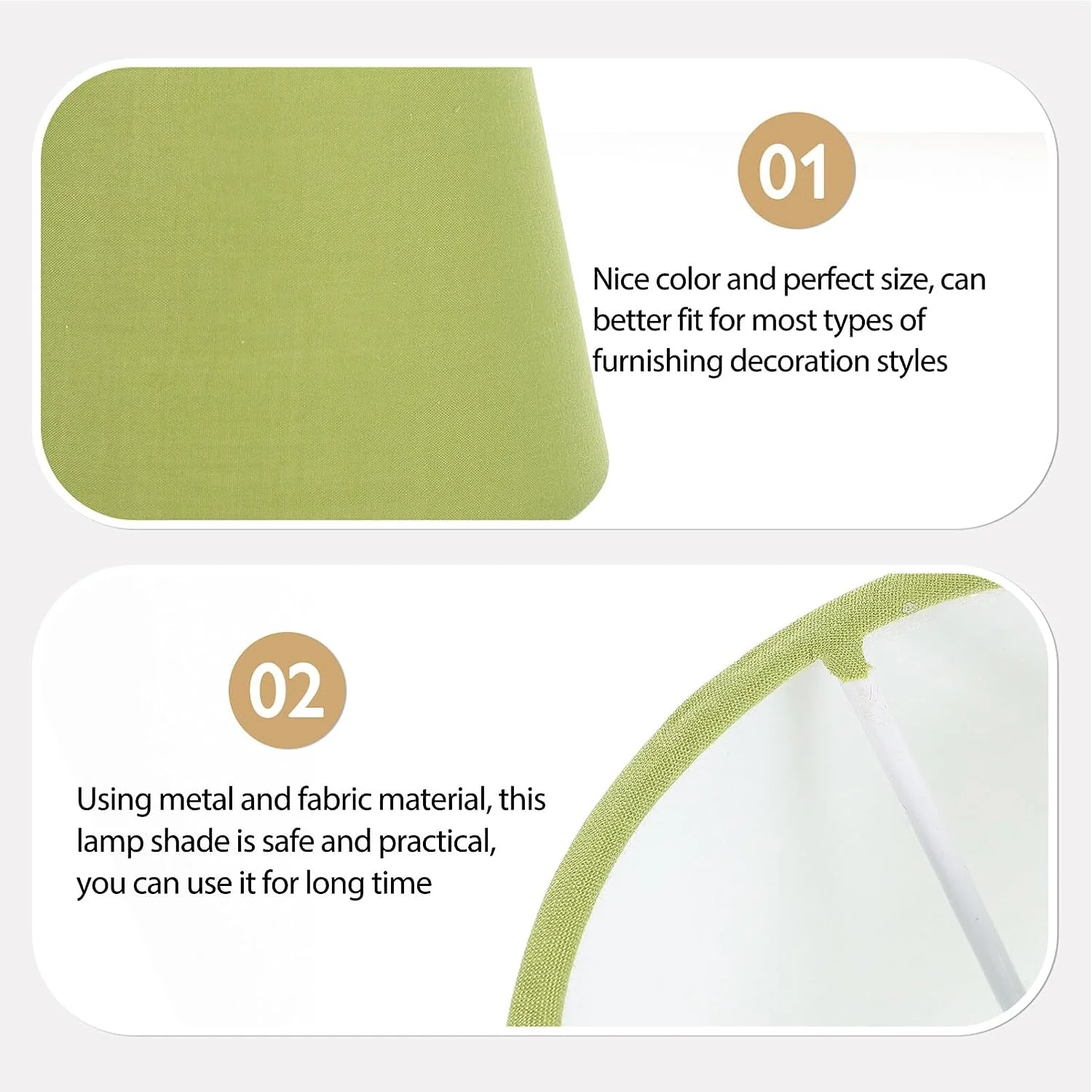 Retro Style Home Decoration Living Room Bedroom Table Grass Green Lamp Shade