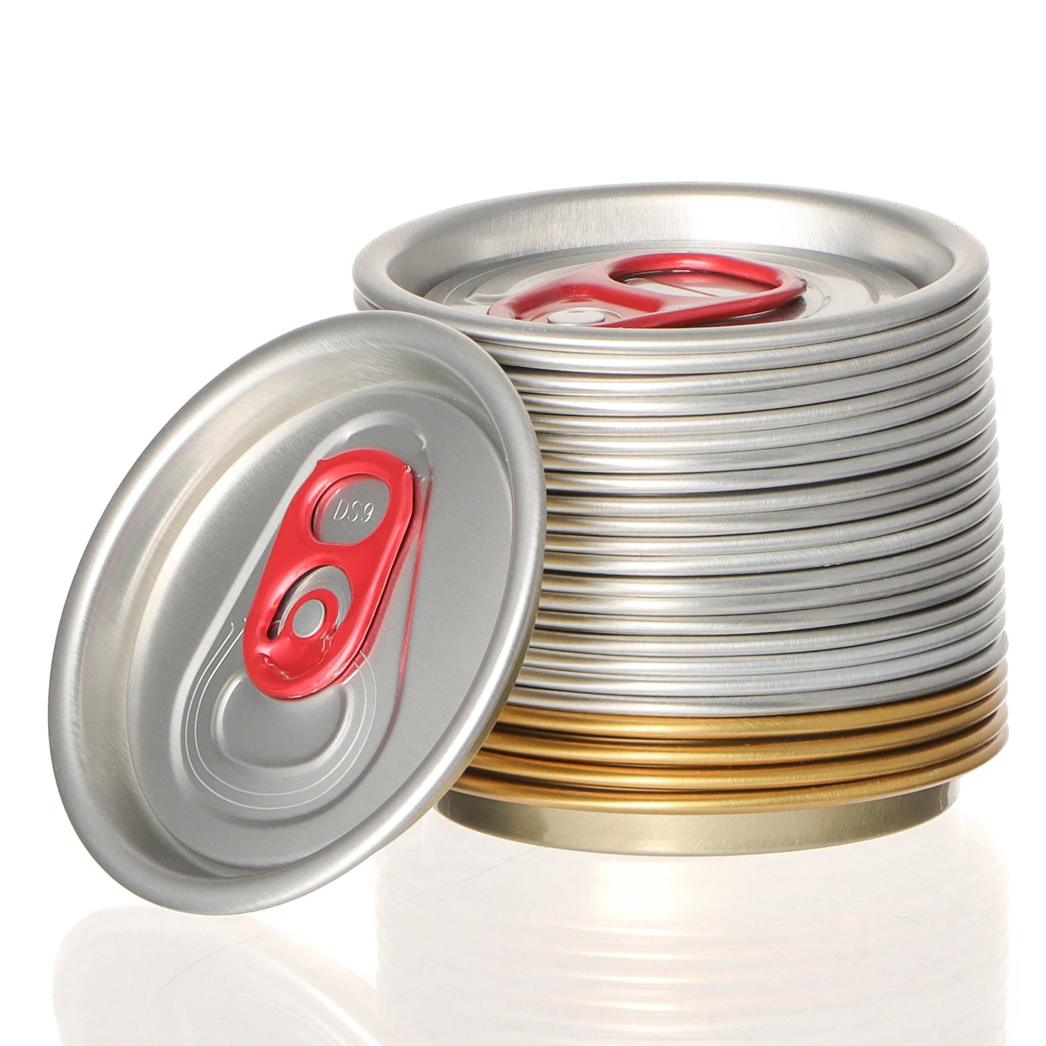 Aluminium Beverage Drink Can Seal Lid Ring Pull 202Eoe 202Sot Easy Open End Cover Cap Lid For Plastic Aluminium Beverage Cans