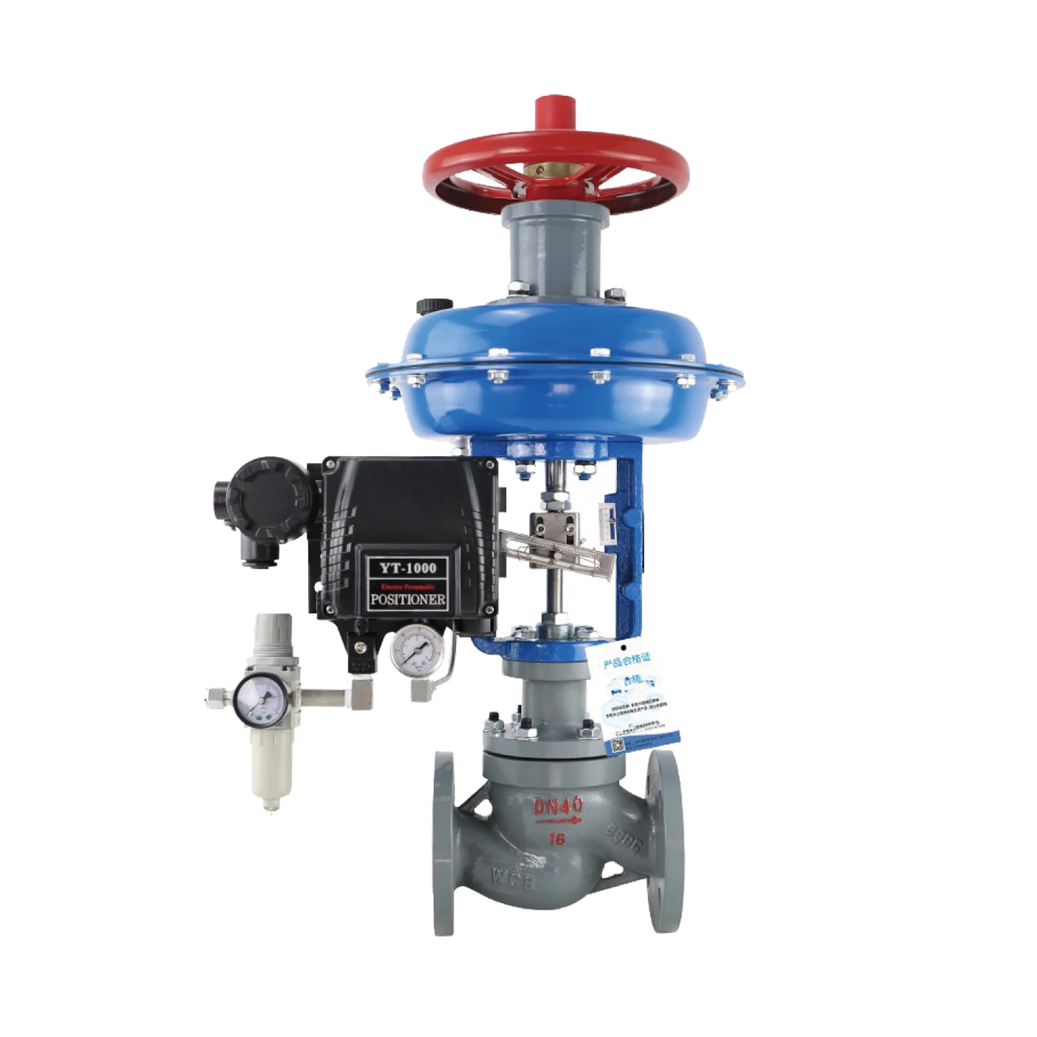 ANSI ASME water level modulating globe flow water filter control valve with handwheel