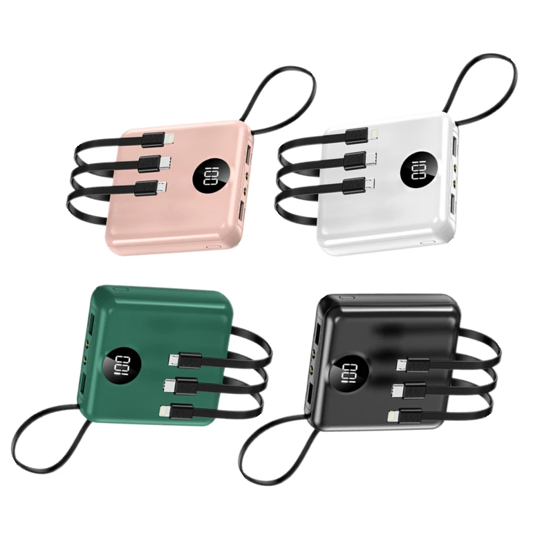 Factory selling Slim Pocket powerbank Small Size 10000 mAh Phone External Battery Charger 1000mAh Mini Portable Power Bank