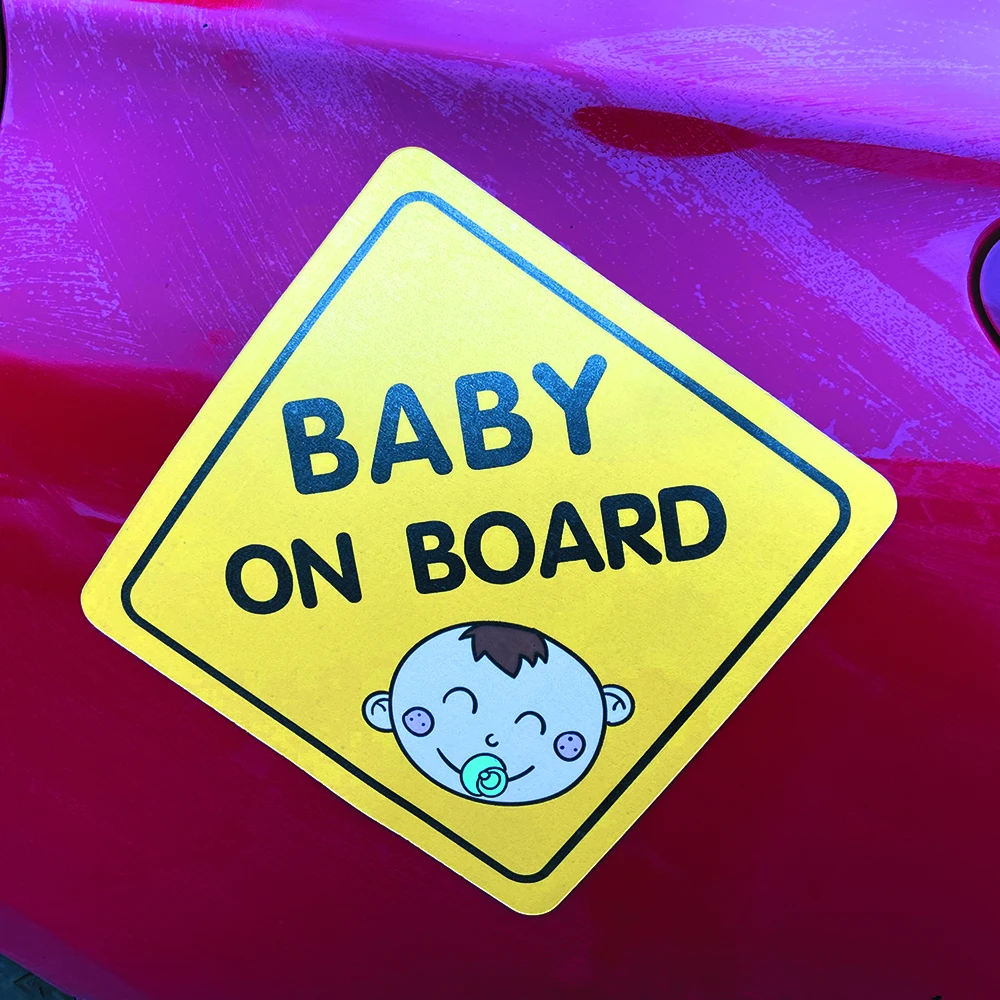 Custom new magnetic student driver stickers car bumper magnetic car magnet stickers baby on car