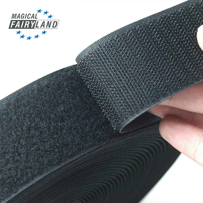 Jiehuan шьет крючки и петли липучки ремень лента для одежды на заказ аксессуары нейлоновый крючок сумки обуви 1 рулон/25 м