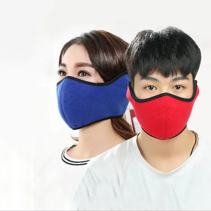 
 Adult Winter Windproof Face Warm Outdoor Cycling Ski Sports Mouth Masks Fleece Dust proof Face Cover  