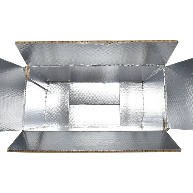Honeycomb Cardboard Insulated Food Printed Insulated Shipping Prefabricated Dishes Insulated Food Packaging Boxes Aluminum Foil