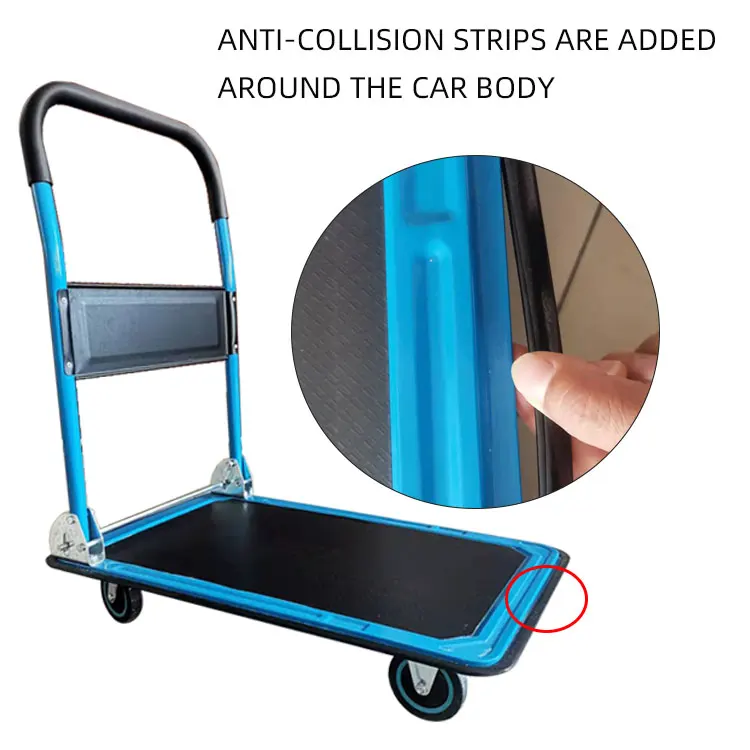 150kg iron flatbed trolley body lightweight armrest folds