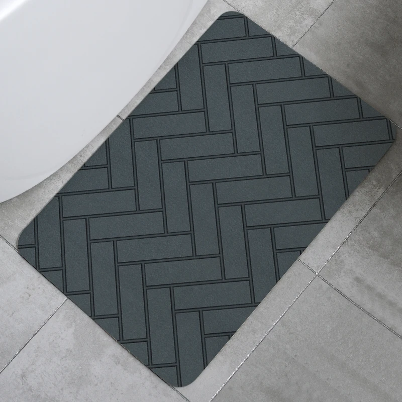 Bathroom Absorbent Soft Diatomaceous Earth Non Slip Rubber Silicone Children Cartoon Bath Mats