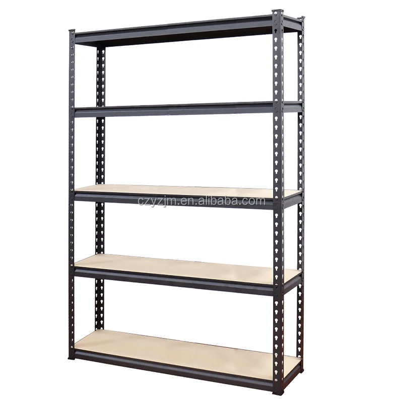 Factory Direct 5-Tier Metal Garage Shelf for Workplace Storage and Garden Tool Holding