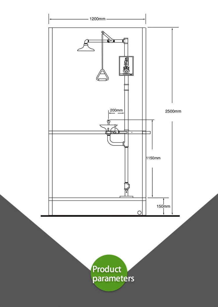 Customized ODM SS304 316 Emergency EyeFace Wash Enclosed Eye Wash Cabin Safety Shower With Eyewash Fountain