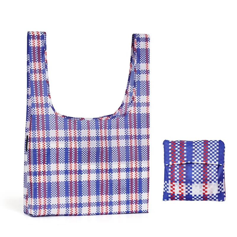 GRS certificate high quality custom logo sublimation reusable nylon foldable reusable shopping bag