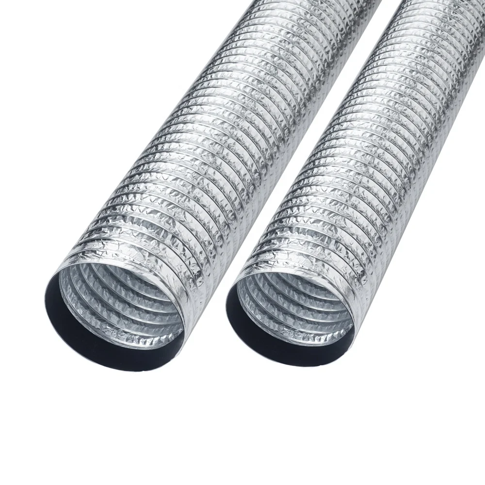Factory Price Indoor Outdoor Flexible Dryer Ducting Air Duct Aluminum Insulated Flex Hose for HVAC
