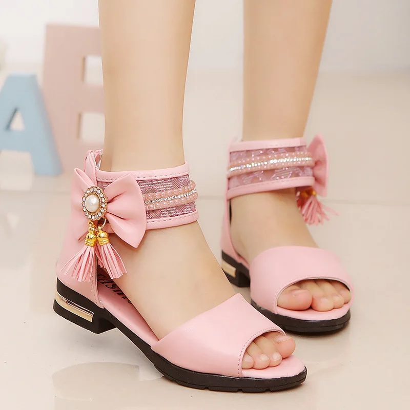 Shangzhou OEM Sandales Bow Solid Color Student Beach Shoes