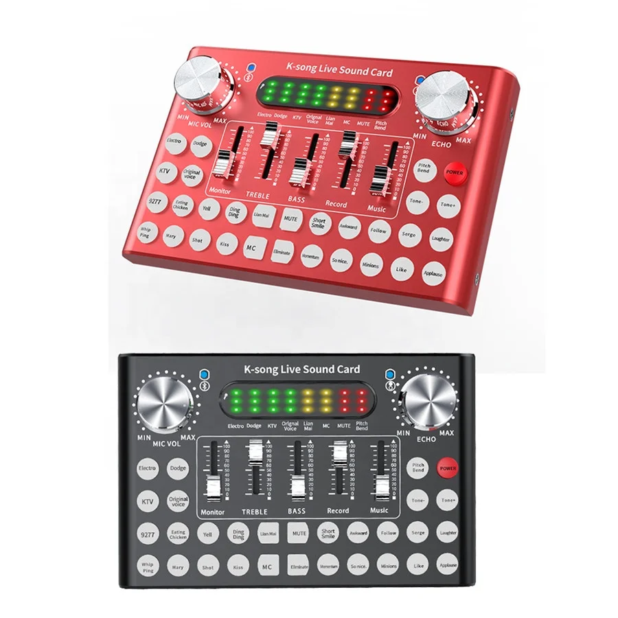 Usb-смеситель Biucam с интерфейсом внешняя звуковая карта для студийной записи караоке функцией трансляции