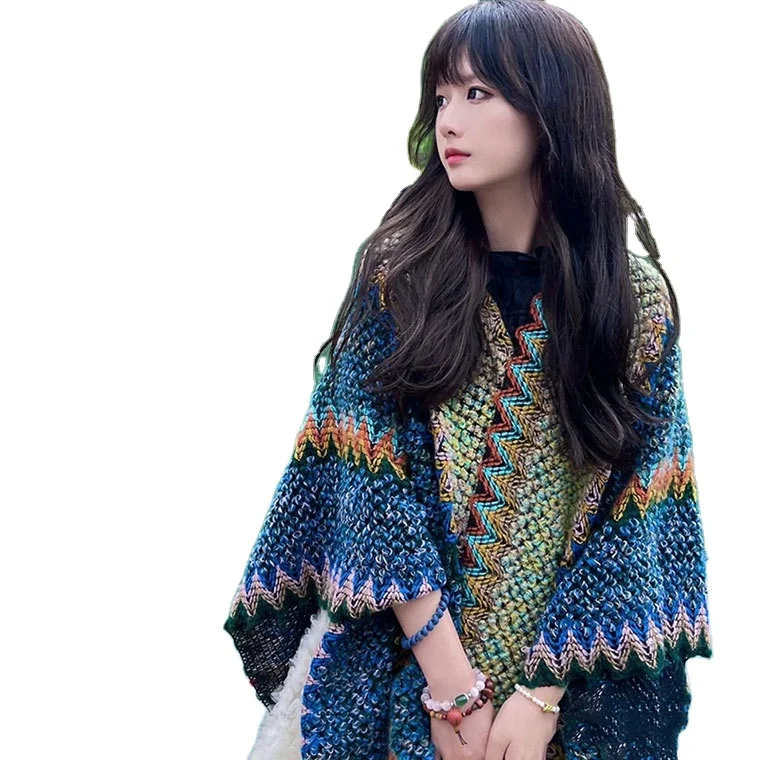 2023 New Cute Girls Hijab Designer Scarf Female Jacket Summer Spring Autumn Women Cap Travel Wear Ethnic Scarves Shawls Knitted