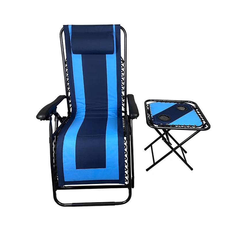 Modern Small-Space Occupying Good Water-Resistant Outdoor Padded Reclining Beach Chair Folding Lounge