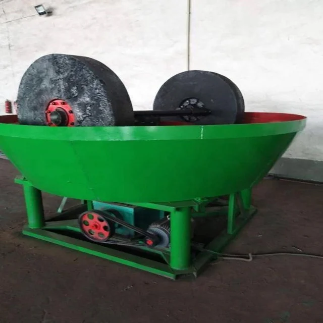 Factory Price High Quality Diesel Engine Mining Equipment Copper Mine Ore Gold Milling Wet Pan Mill Machine