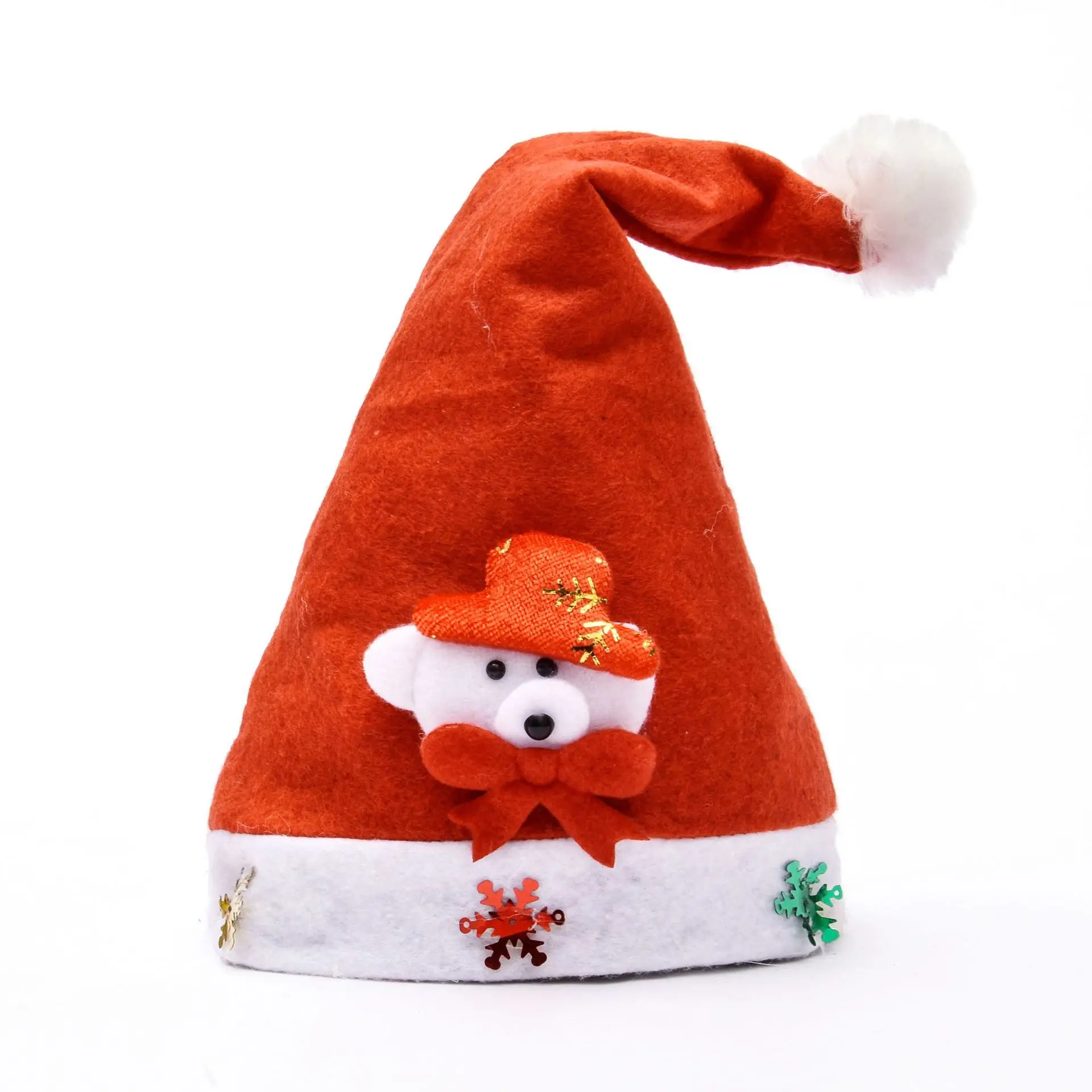 Naughty and Nice Plush Red Holiday Christmas Santa Hats (Naughty & Nice)