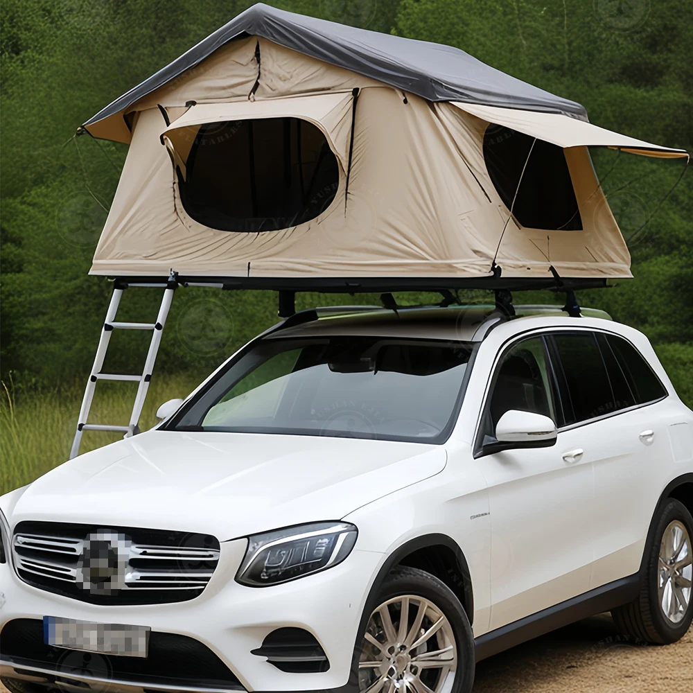 Wholesale car tent with paddel PVC fabric bottom inflatable car roof top tent Waterproof with rooftop tents platform