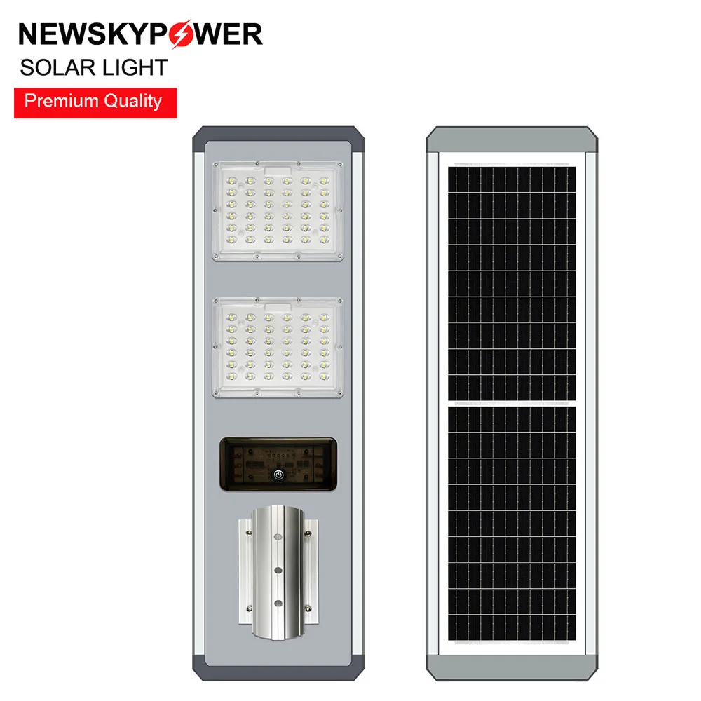 New Arrival Wholesale 200W 300W 400W 500W Outdoor Waterproof JD-H200 All in one Solar Street Light with Galvanized Split Pole