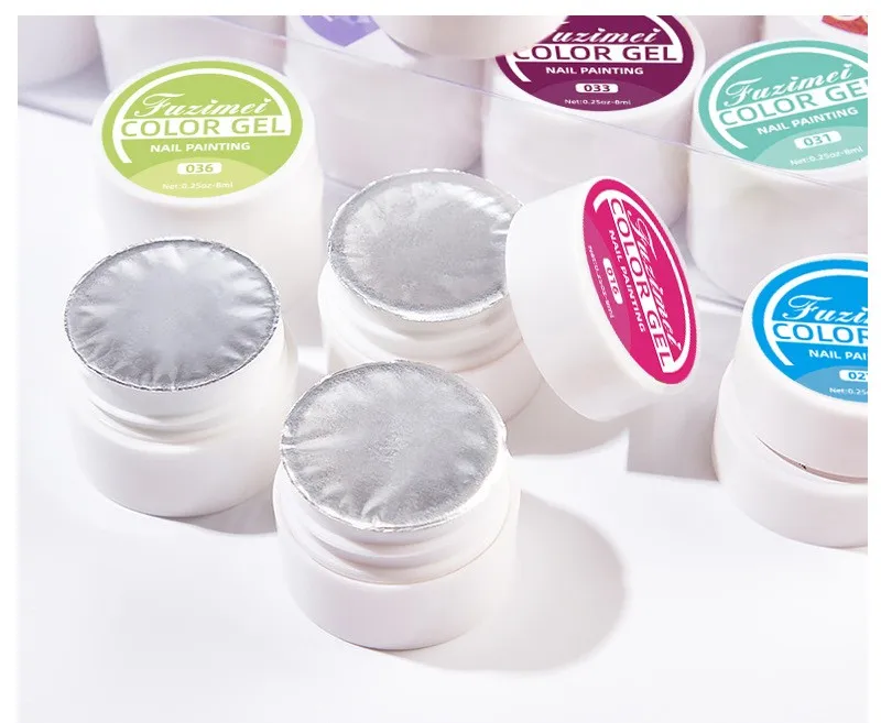 36 Colors UV Gel Nail Polish Canned Glue 2024 New Nail Enhancement Solid Color Painting Glue Phototherapy Nail Painting Flower