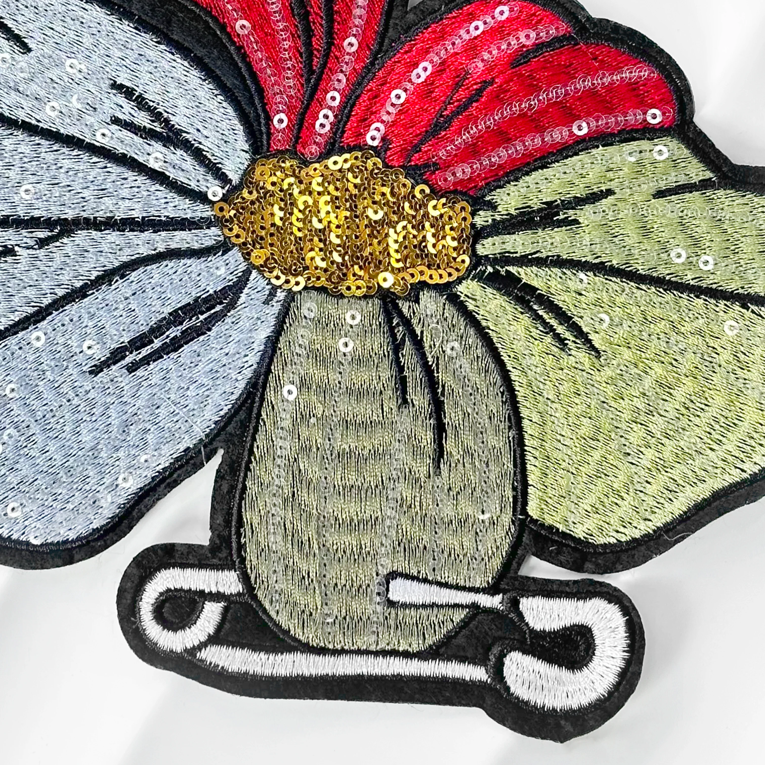 Handmade 3D Floral Applique Large Flower for Wedding Dresses and Dance Performances Corsage Applique
